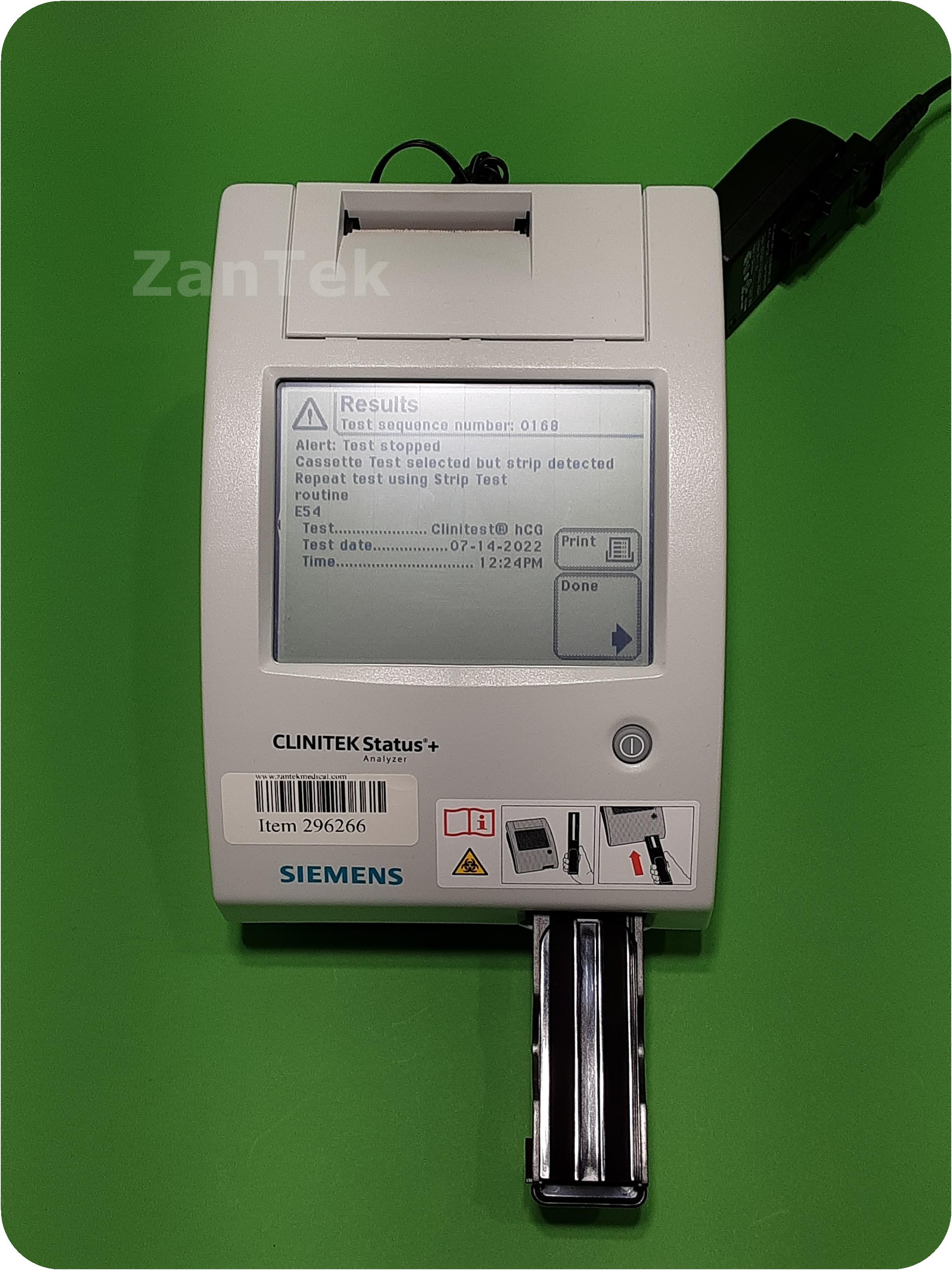 Zantek Medical 296266Siemens CLINITEK Status + PLUS Urine Analyzer