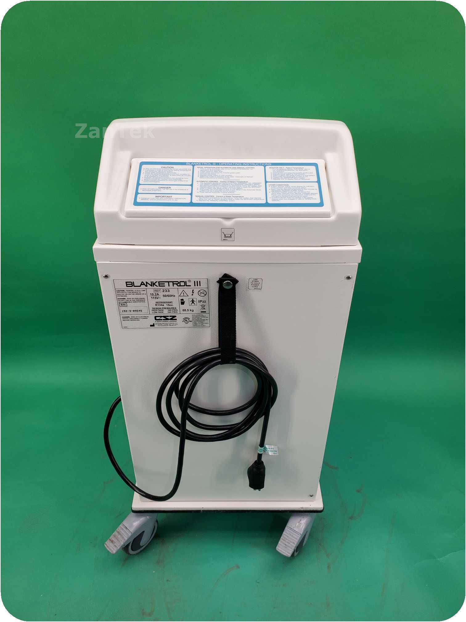 Zantek Medical 320146Gentherm CSZ Blanketrol III Hyper/Hypothermia