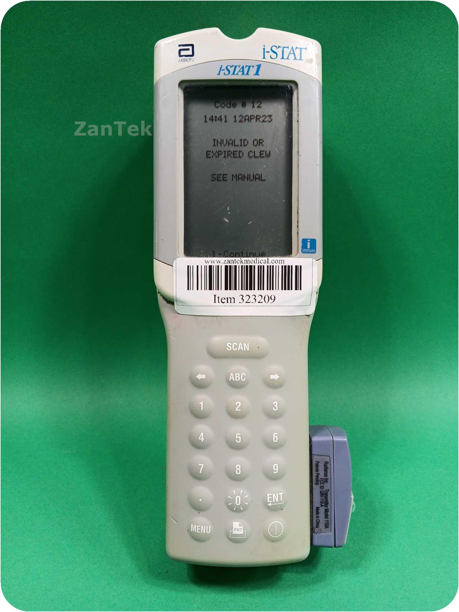 Zantek Medical 323209Abbott IStat 1 Portable Clinical Analyzer