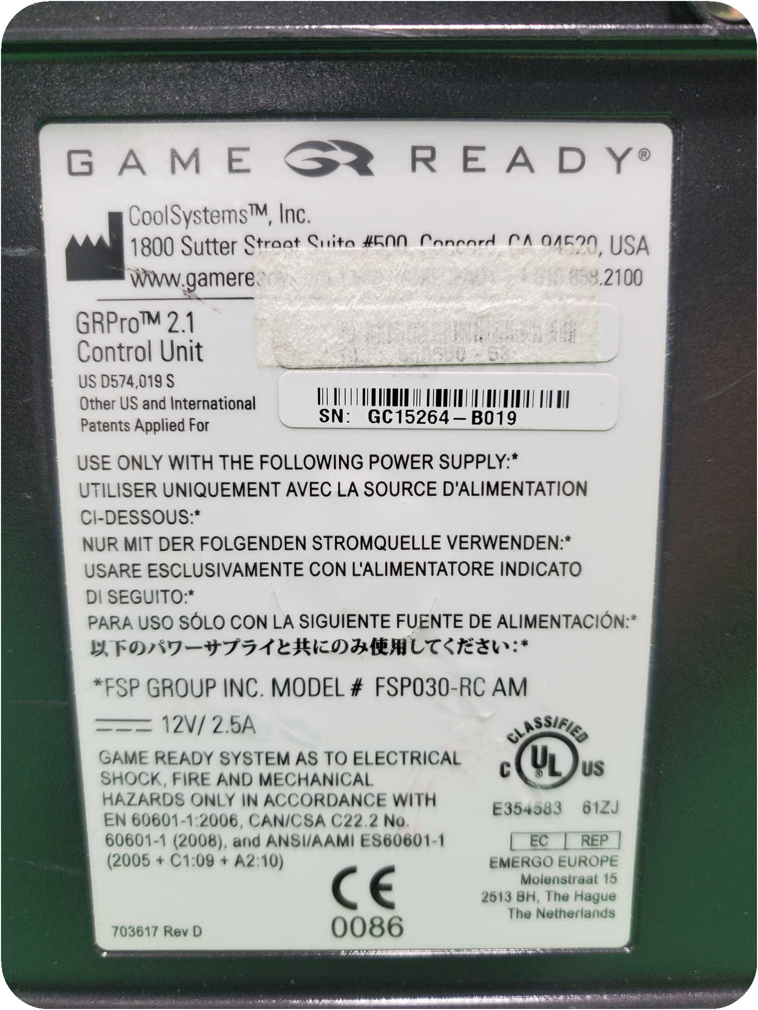 Zantek Medical 330459GAME READY GRPro 2.1 Professional Therapeutic