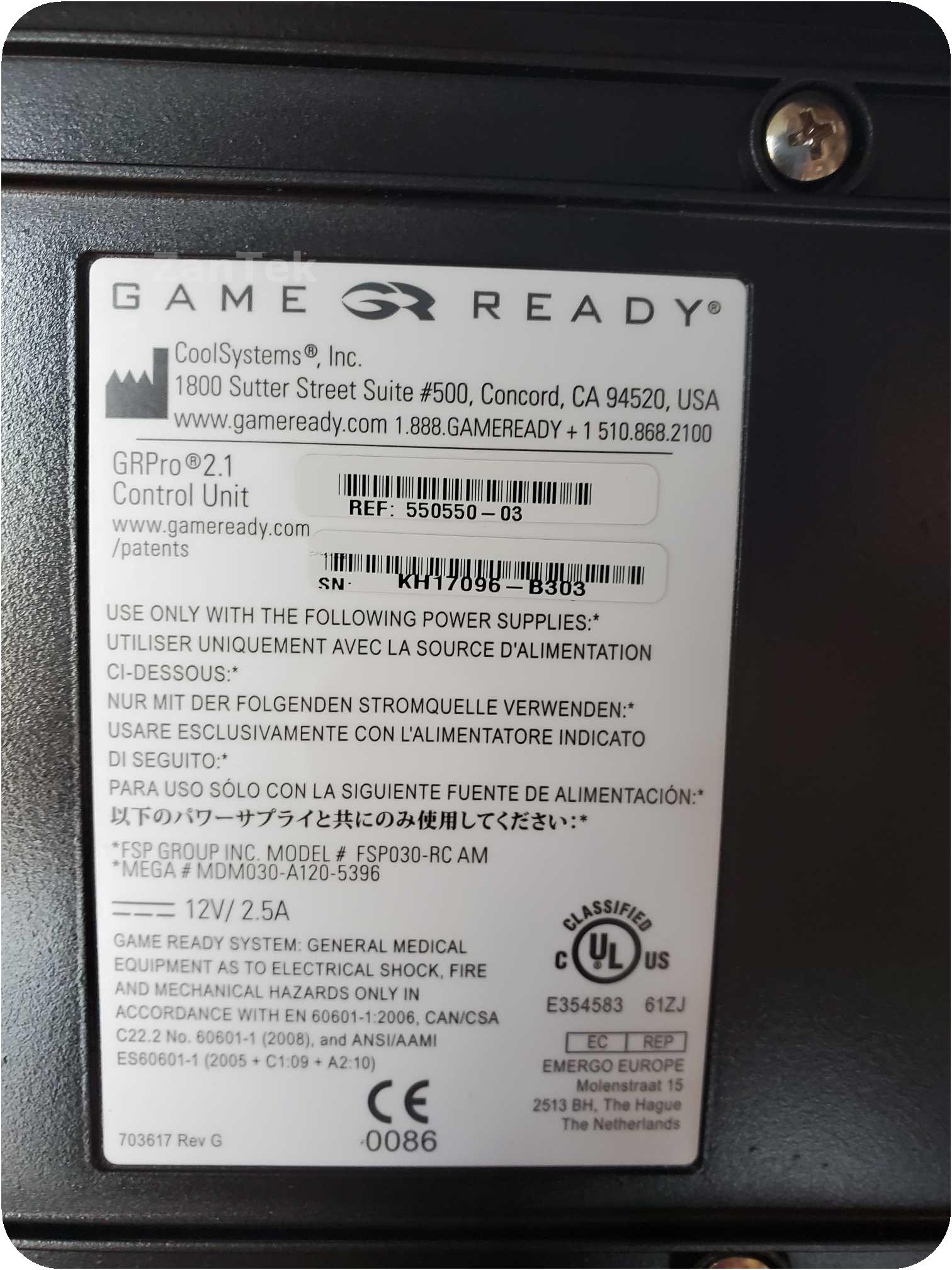 Zantek Medical 331826GAME READY GRPro 2.1 Professional Therapeutic